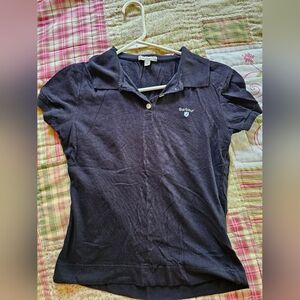 Barbour Black Polo Shirt